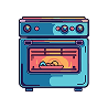 Illustration of a kitchen oven.